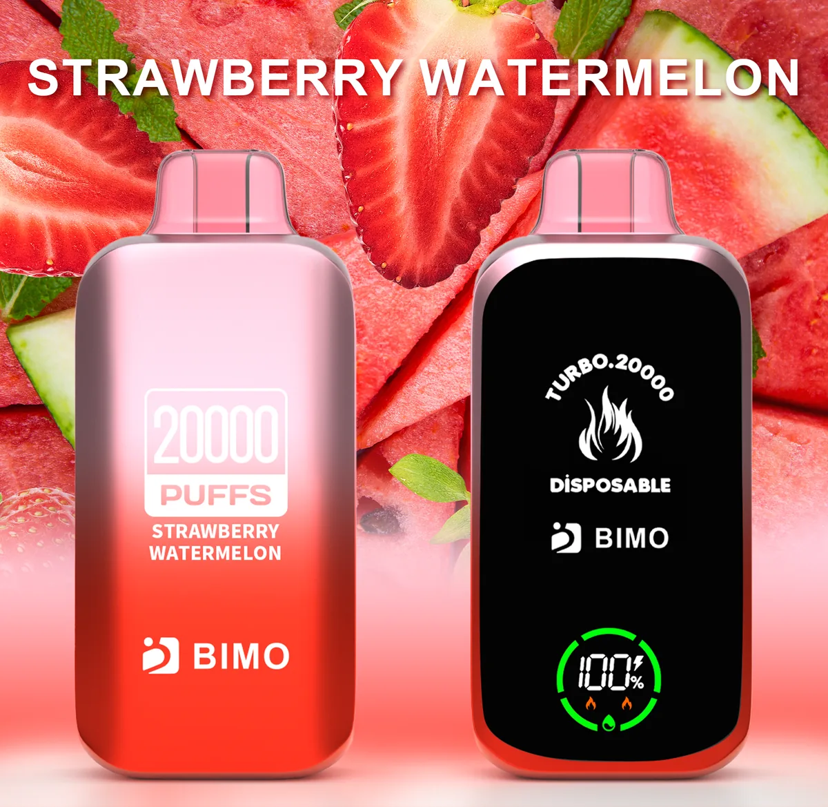 BIMO Turbo 20000 Puffs - Strawberry Watermelon disposable vape Australia