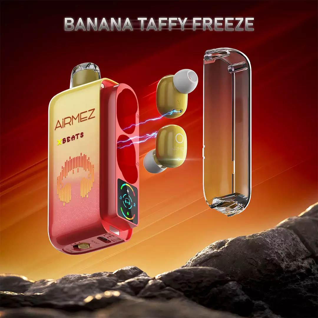 Airmez Xbeats 40000 Puffs - Banana Taffy Freeze disposable vape Australia