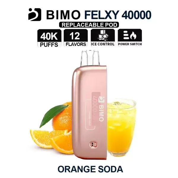 Bimo Felxy 40000 Pod Orange Soda Puffs Australia