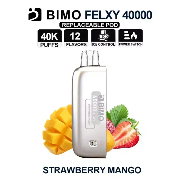 Bimo Felxy 40000 Pod Strawberry Mango Puffs Australia