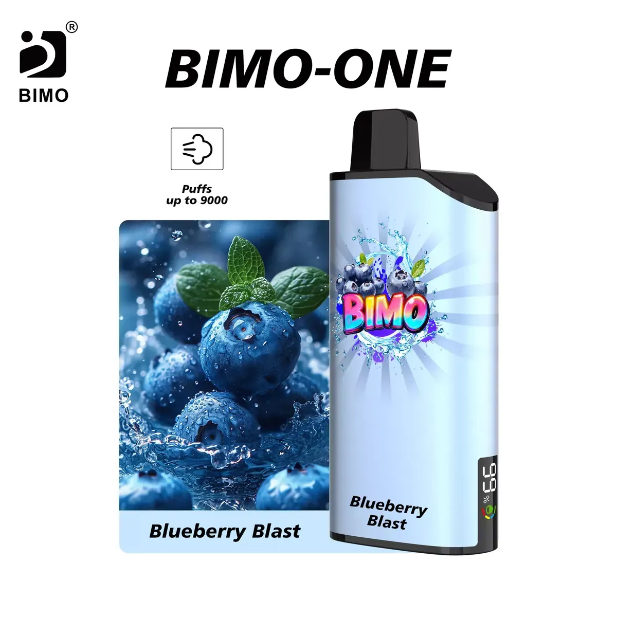 BIMO ONE 9000 Puffs - Blueberry Blast disposable vape Australia