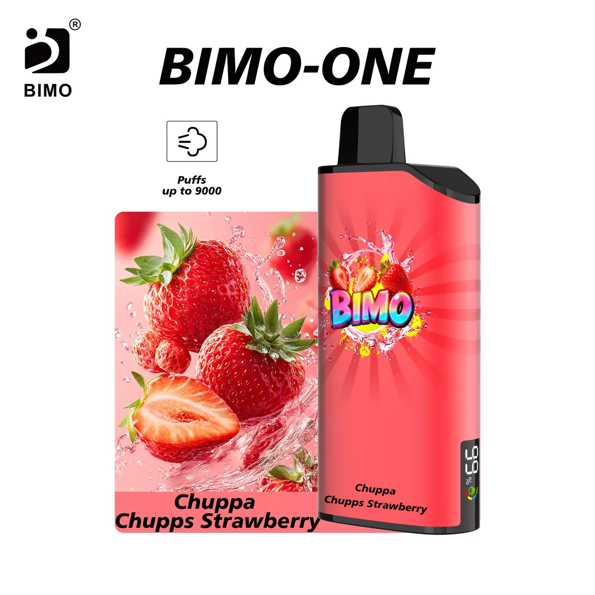 BIMO ONE 9000 Puffs - Chuppa Chupps Strawberry disposable vape Australia