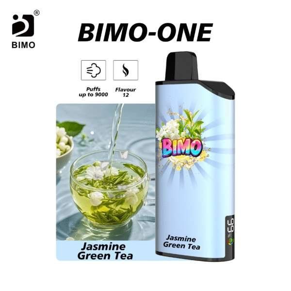Bimo ONE 9000 Jasmine Green Tea Puffs disposable vape Australia