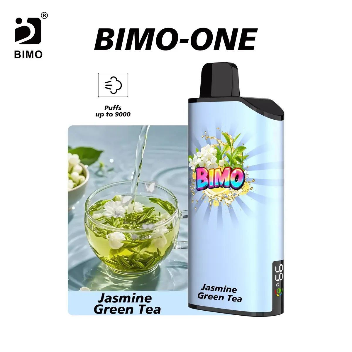 BIMO ONE 9000 Puffs - Jasmine Green Tea disposable vape Australia