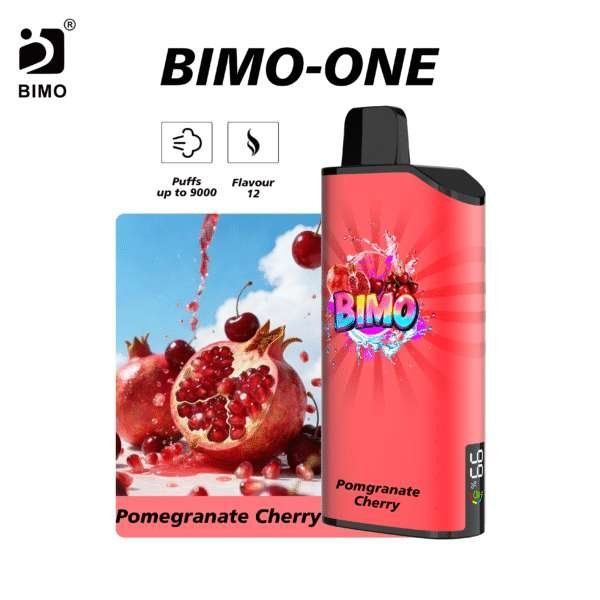 Bimo ONE 9000 Pomegranate Cherry Puffs disposable vape Australia