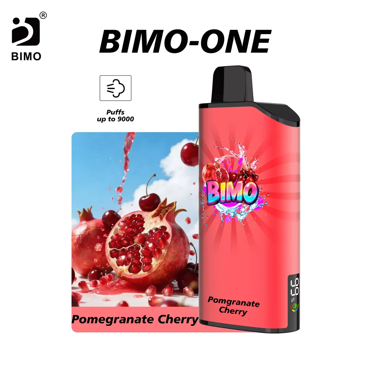 BIMO ONE 9000 Puffs - Pomegranate Cherry disposable vape Australia