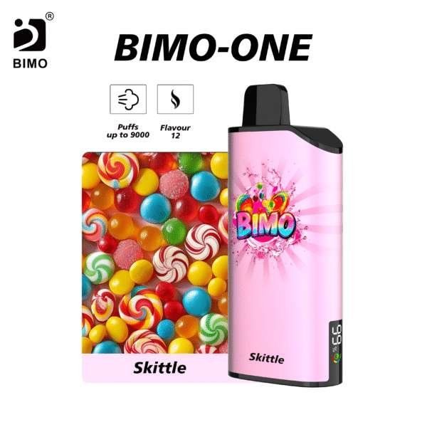 Bimo ONE 9000 Skittle Puffs disposable vape Australia
