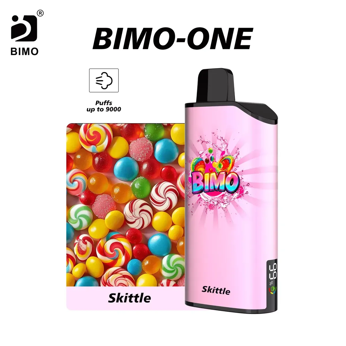 BIMO ONE 9000 Puffs - Skittle disposable vape Australia