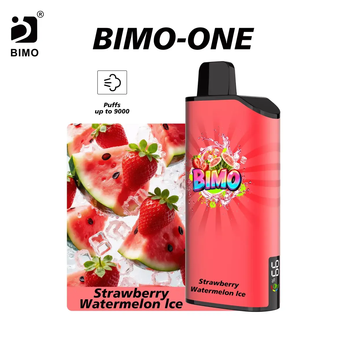 BIMO ONE 9000 Puffs - Strawberry Watermelon Ice disposable vape Australia