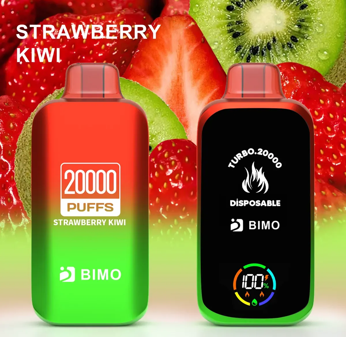 BIMO Turbo 20000 Puffs - Strawberry Kiwi disposable vape Australia