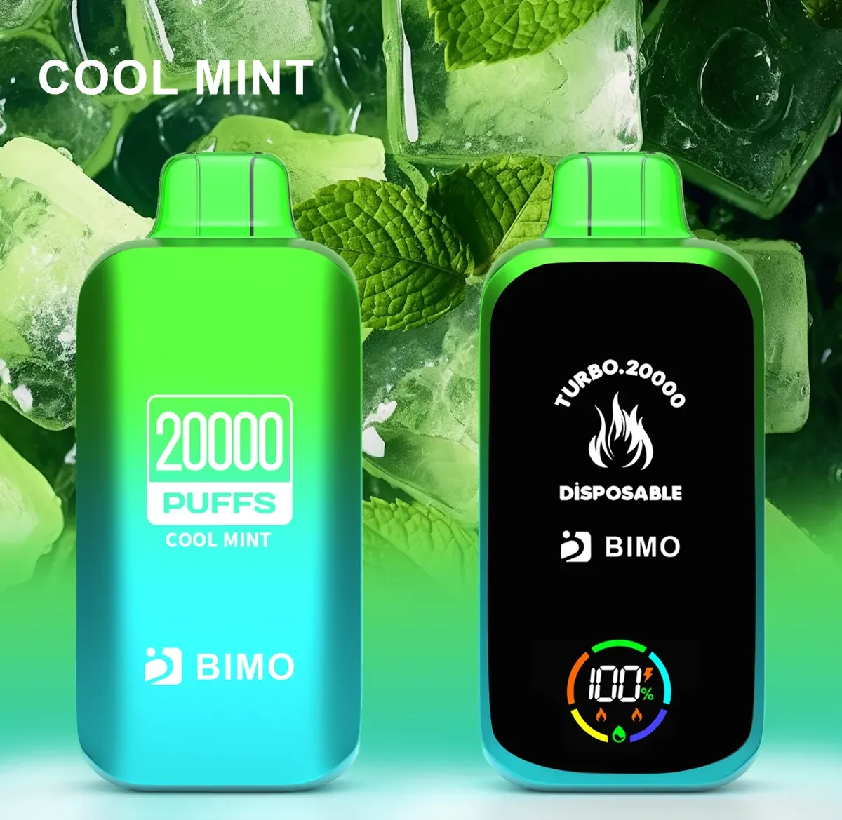 BIMO Turbo 20000 Puffs - Cool Mint disposable vape Australia