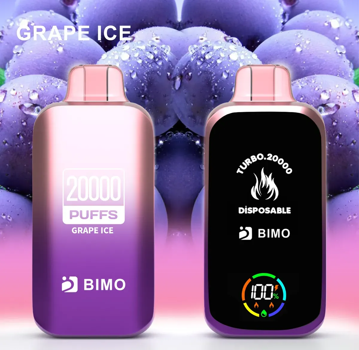 BIMO Turbo 20000 Puffs - Grape Ice disposable vape Australia