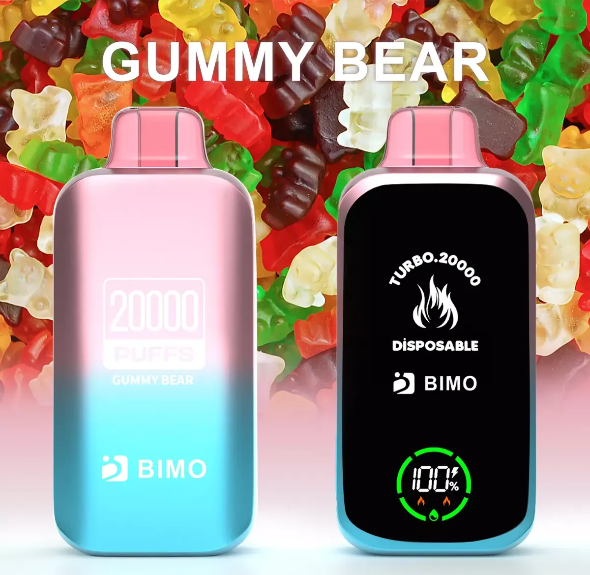 BIMO Turbo 20000 Puffs - Gummy Bear disposable vape Australia