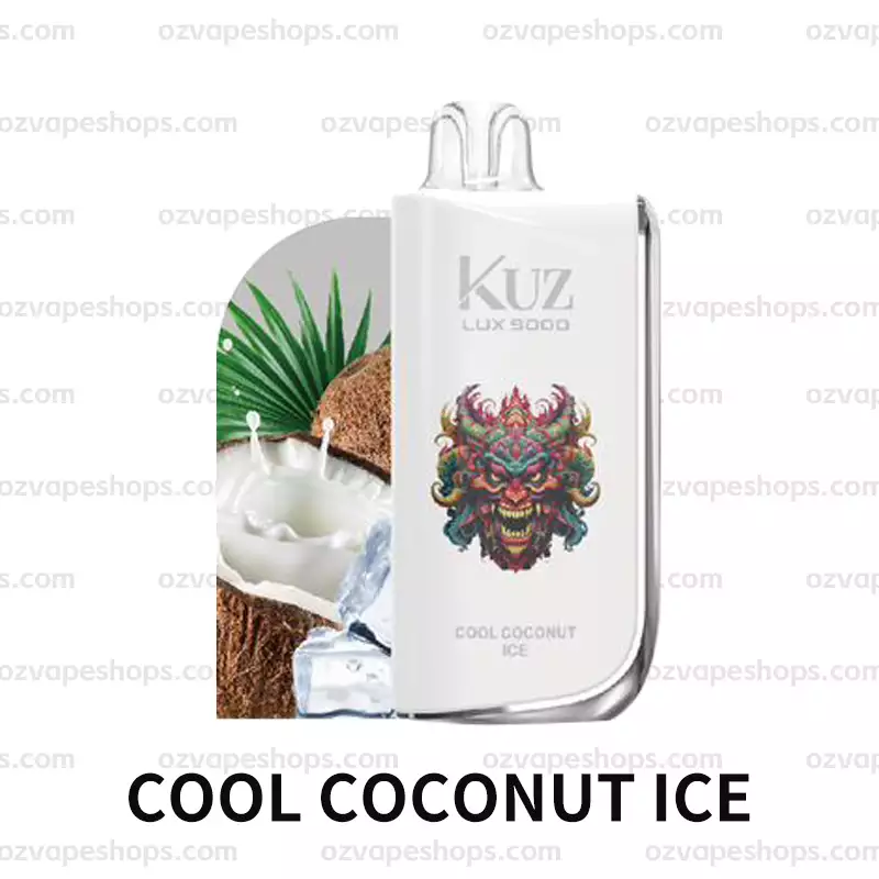 KUZ Ultra 9000 Puffs - COOL COCONUT ICE disposable vape Australia