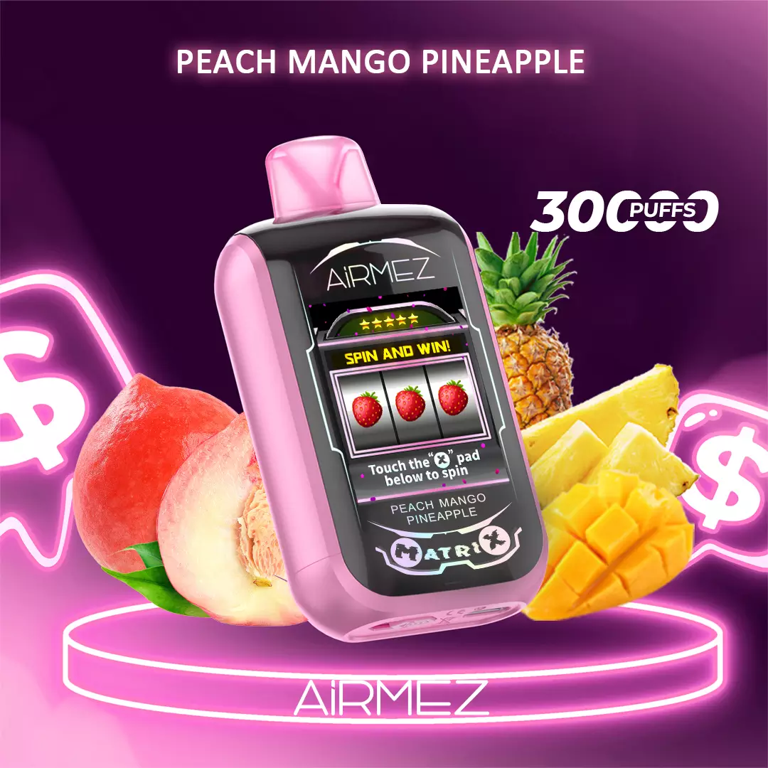 Airmez Matrix Pro 30000 Puffs - Peach Mango Pineapple disposable vape Australia
