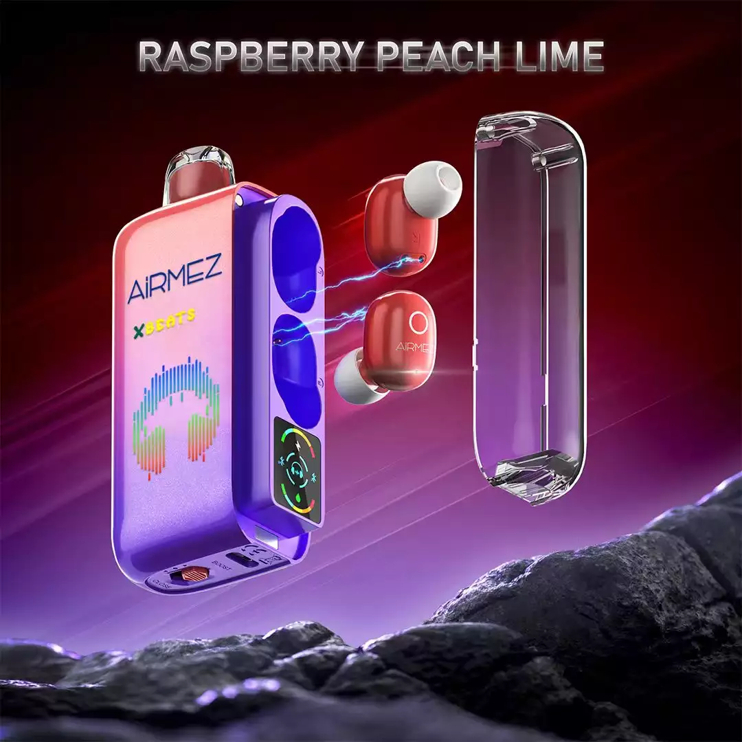 Airmez Xbeats 40000 Puffs - Raspberry Peach Lime disposable vape Australia
