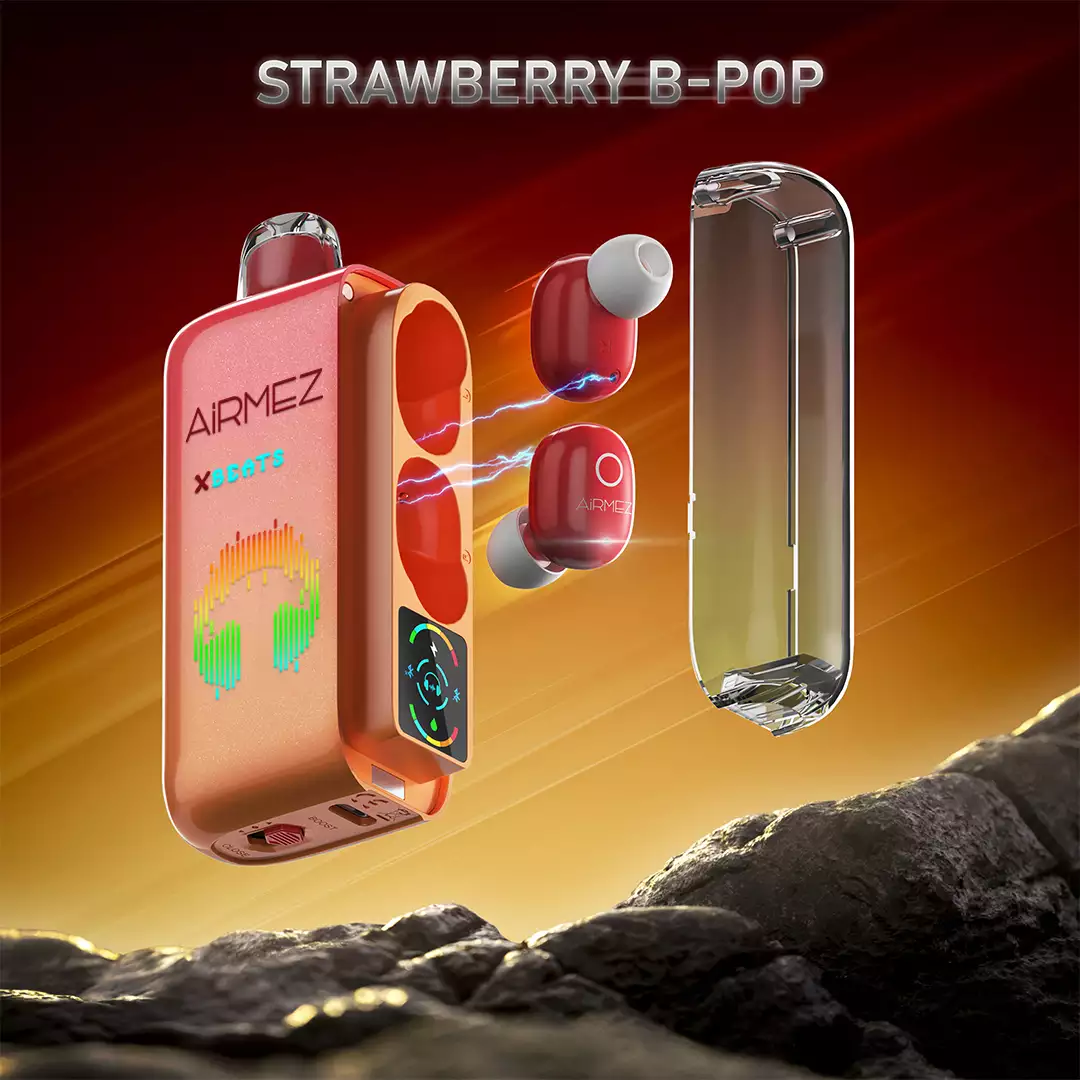Airmez Xbeats 40000 Puffs - Strawberry B-Pop disposable vape Australia