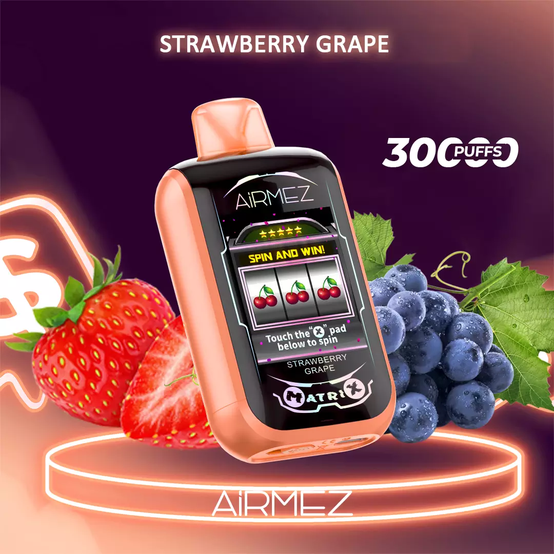 Airmez Matrix Pro 30000 Puffs - Strawberry Grape disposable vape Australia