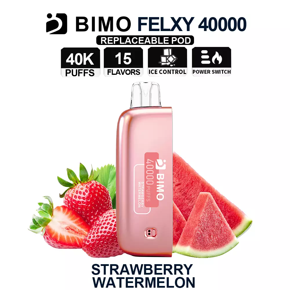 BIMO Felxy 40000 Pod - Strawberry Watermelon Puffs Australia